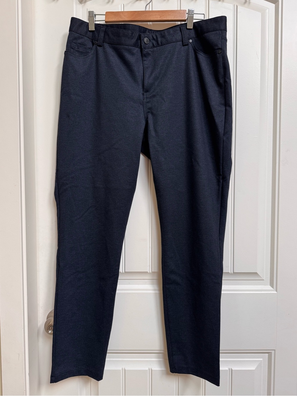 Karl Lagerfeld Blue/Black Cigarette Leg Pants. Size 16